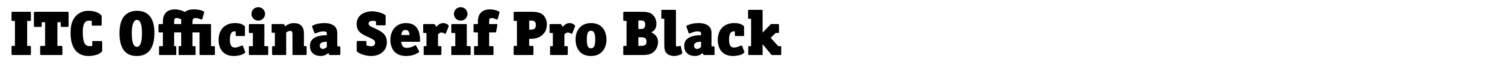 ITC Officina Serif Pro Black